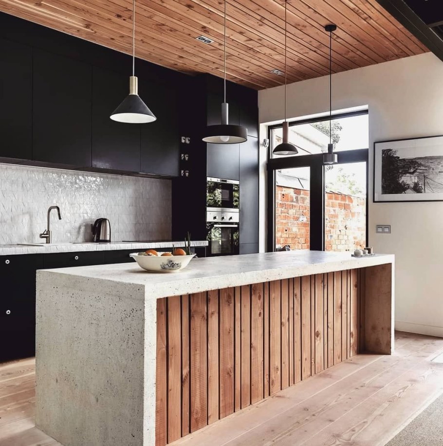 Кухни под дерево в стиле лофт