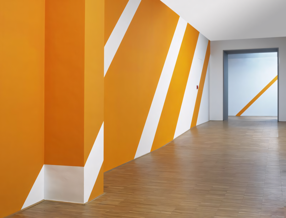 Покраска стен в полоску