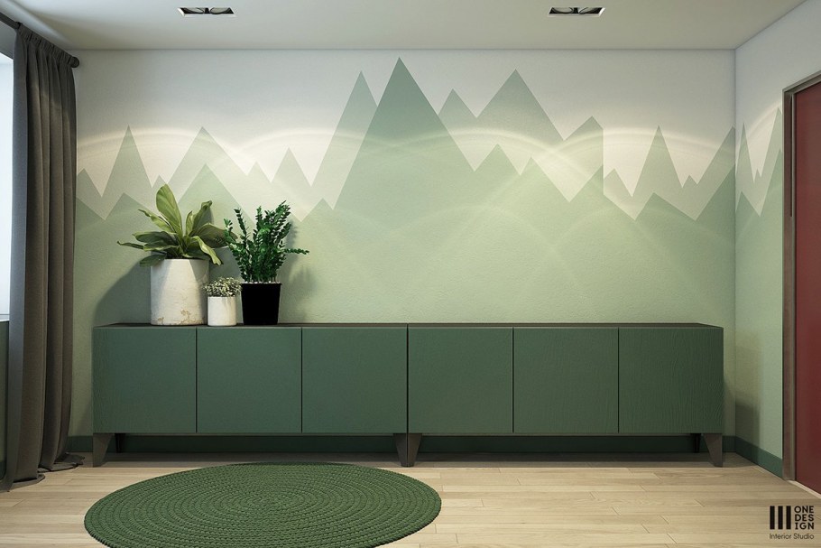 Геометрические фигуры на стене