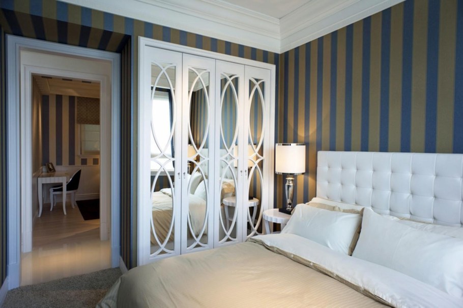 Обои в полоску в интерьере