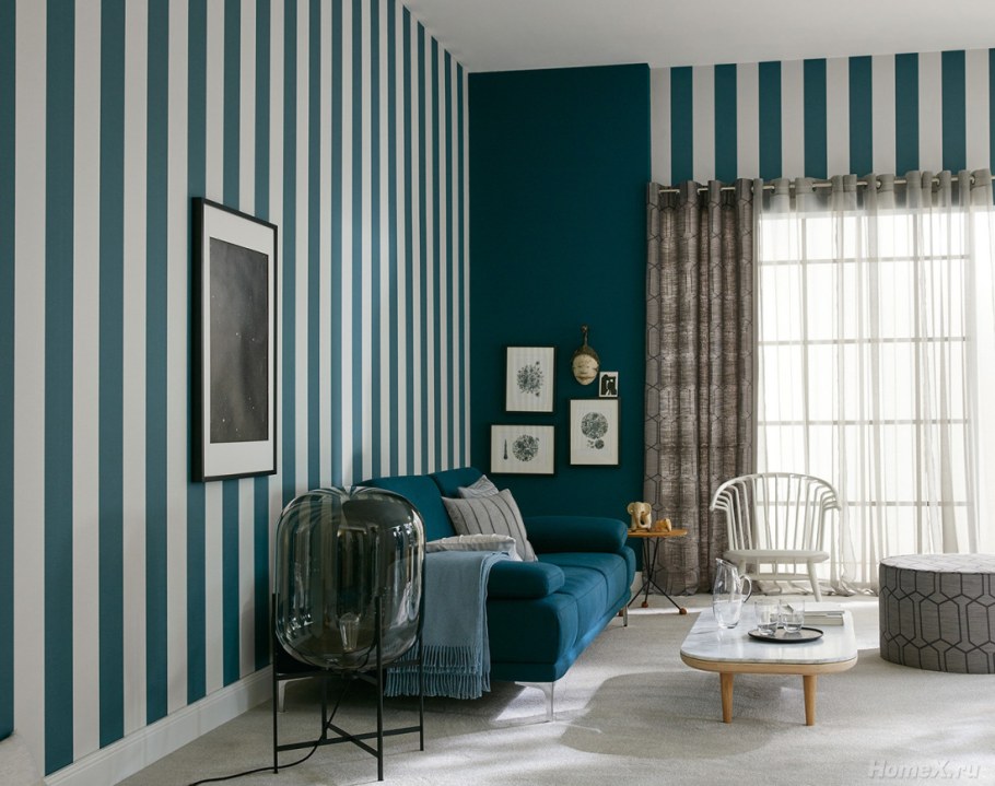 Вертикальная полоска в интерьере