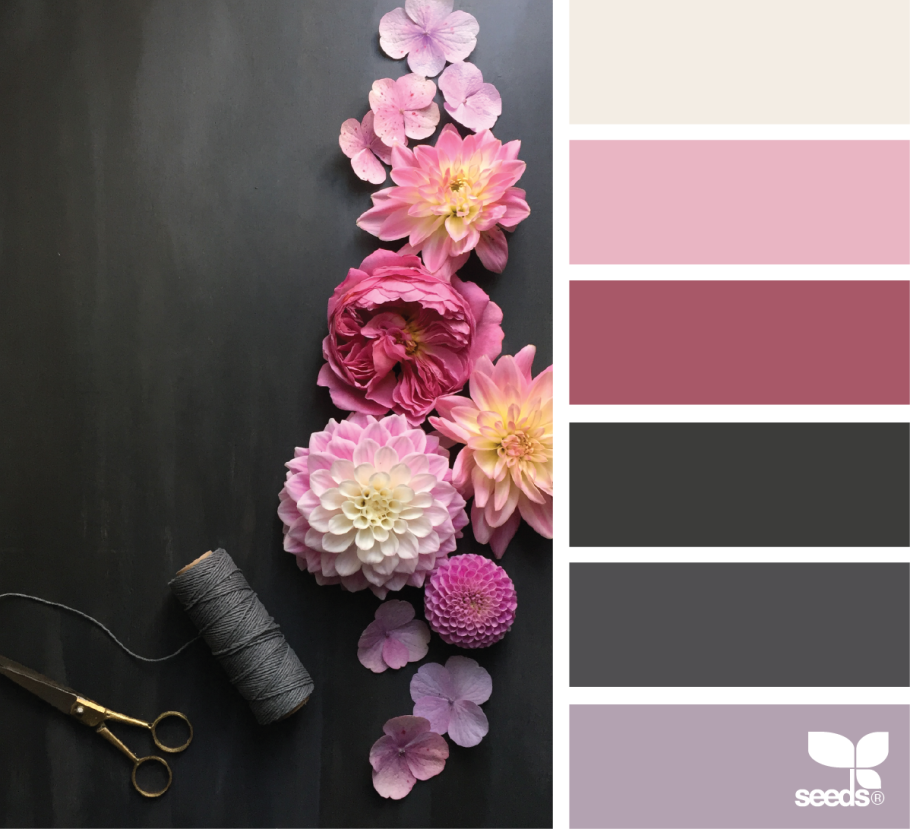 Сочетание с розовым палитра