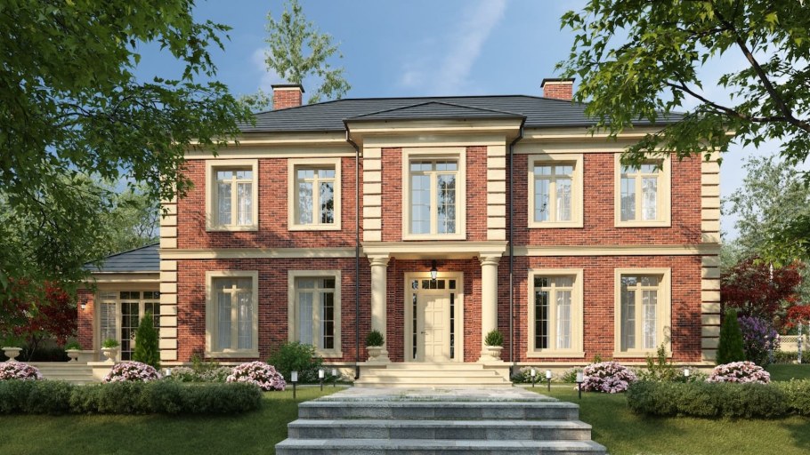 Кирпичная усадьба в георгианском английском стиле