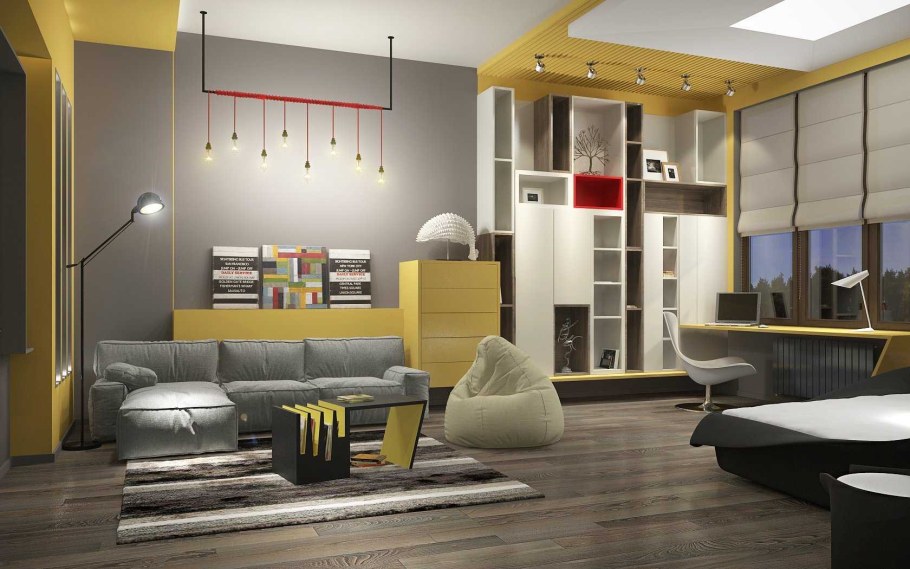 Спальня в стиле конструктивизм