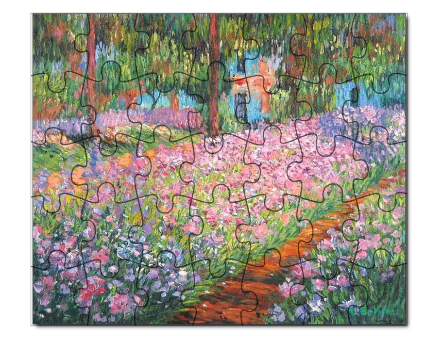 Клод Моне ирисы в саду