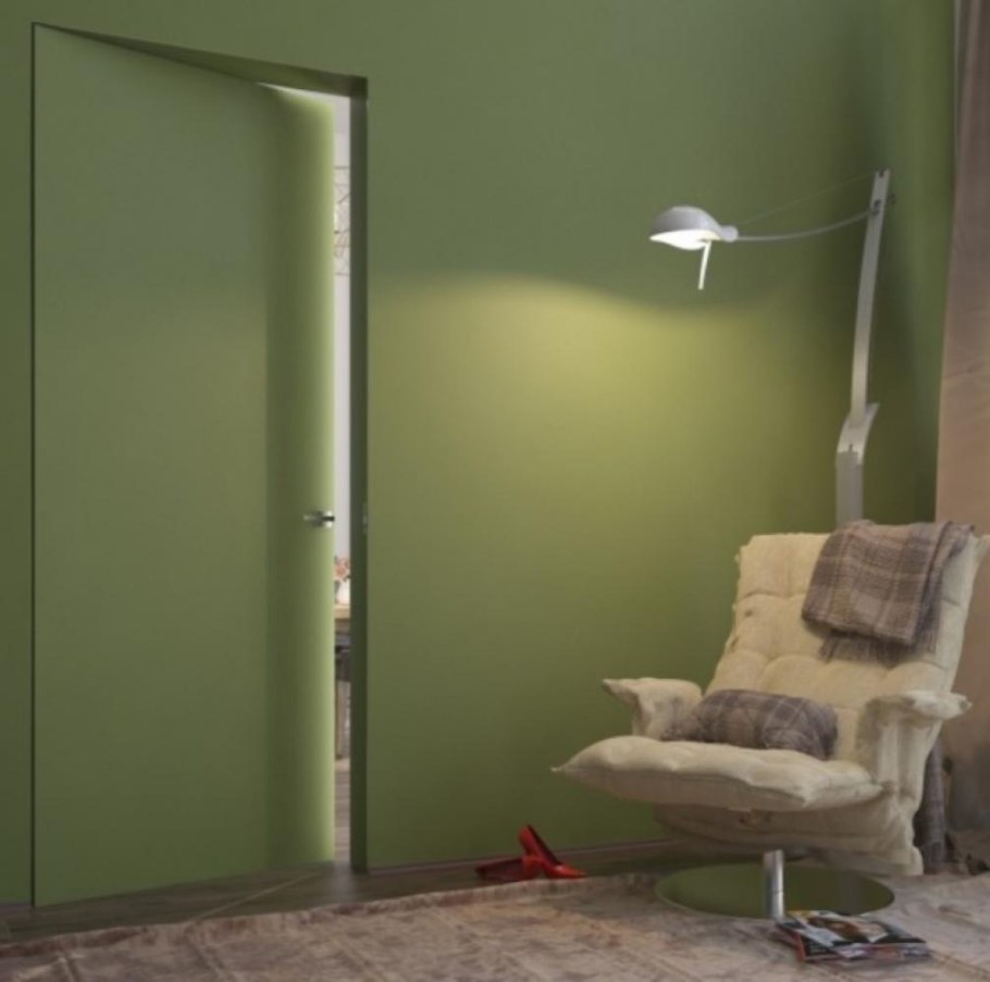 Двери Инвизибл под покраску в интерьере