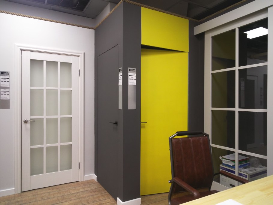 Двери скрытого монтажа профиль Дорс