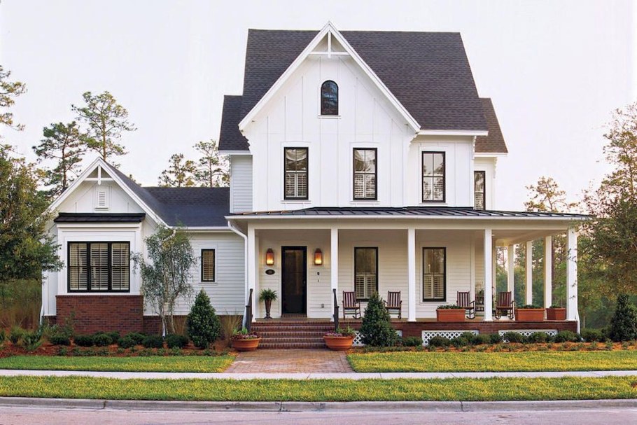 Экстерьер дома в американском стиле