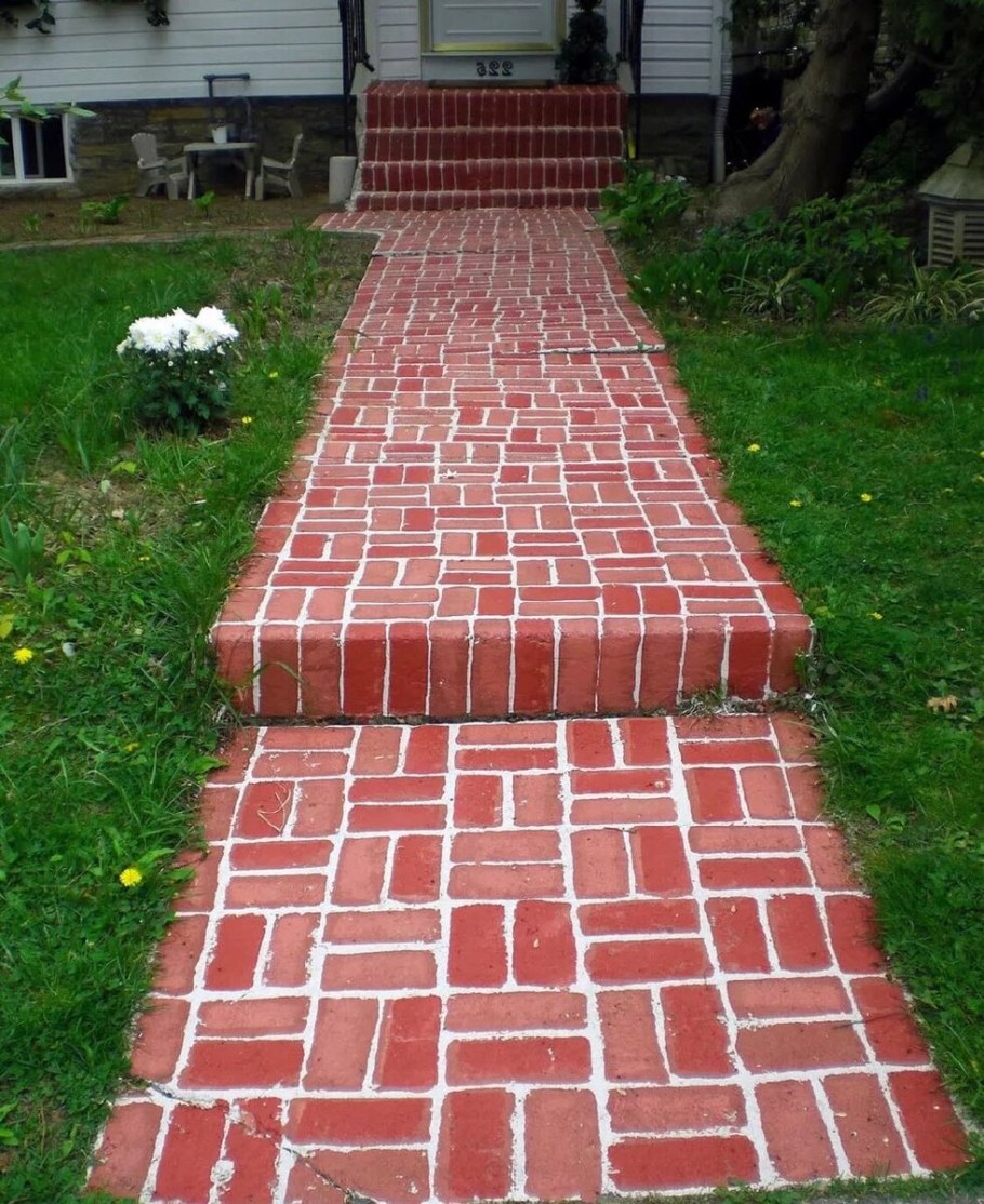 Тротуарные дорожки из кирпича