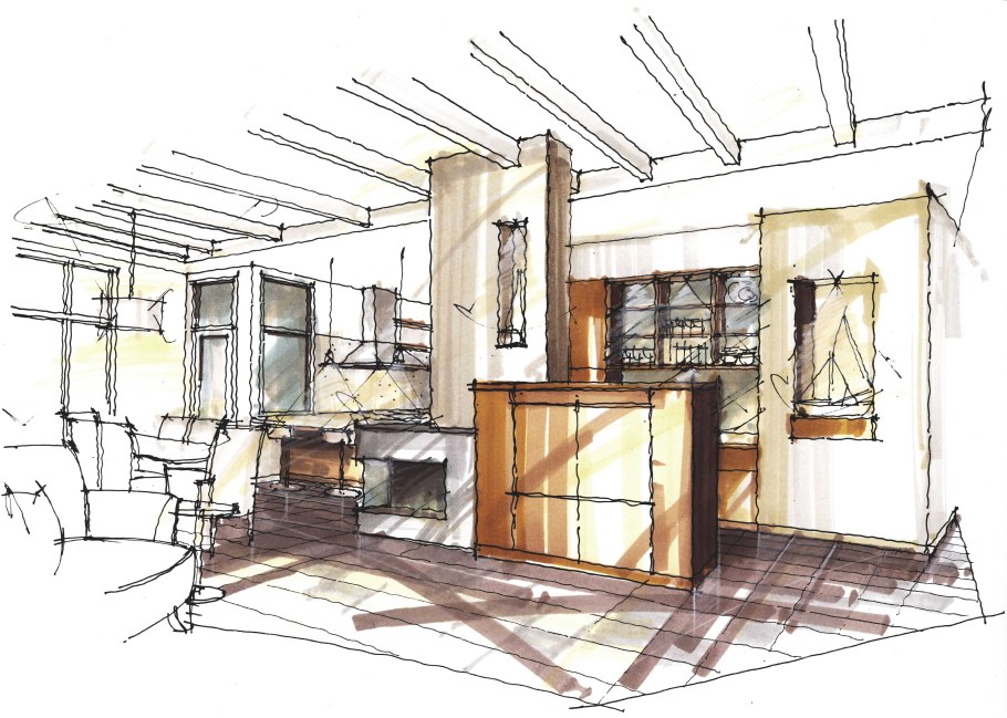 Скетч интерьера