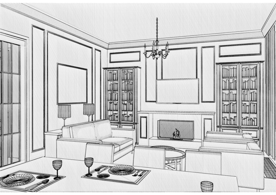 Эскизный проект интерьера пример