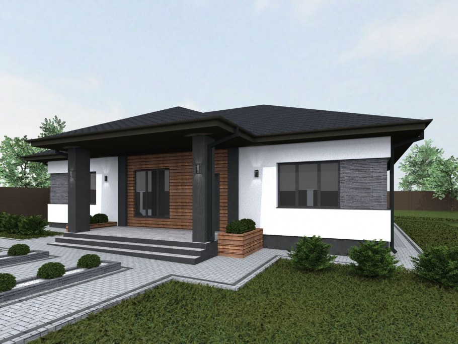 Красивые одноэтажные коттеджи