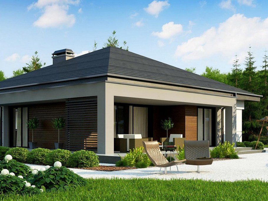 Z500 проекты одноэтажных с мансардой и террасой