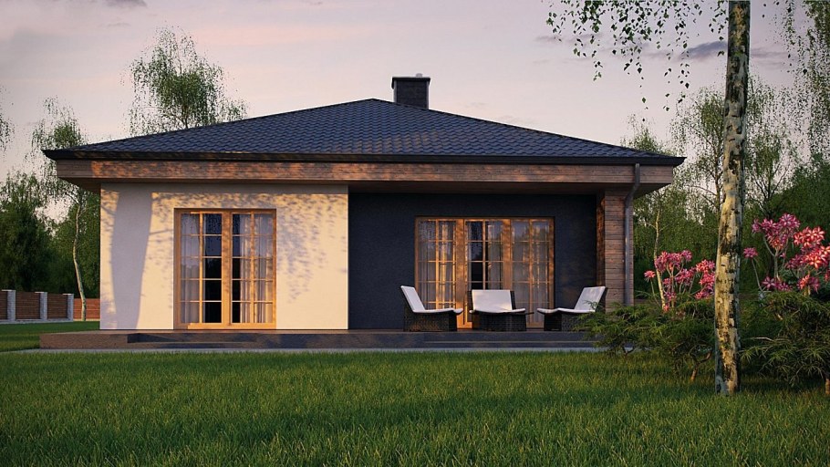 Одноэтажный кирпичный дом 120 кв