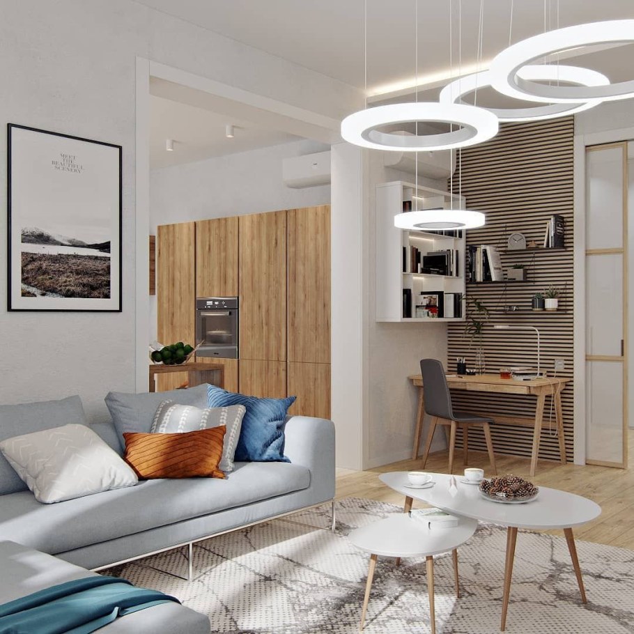 Гостиная вскардинавском стиле