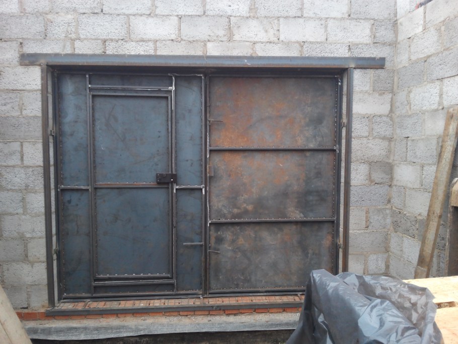 Ворота для гаража из профильной трубы 40х20