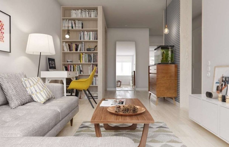 Гостиная в стиле Скандинавия