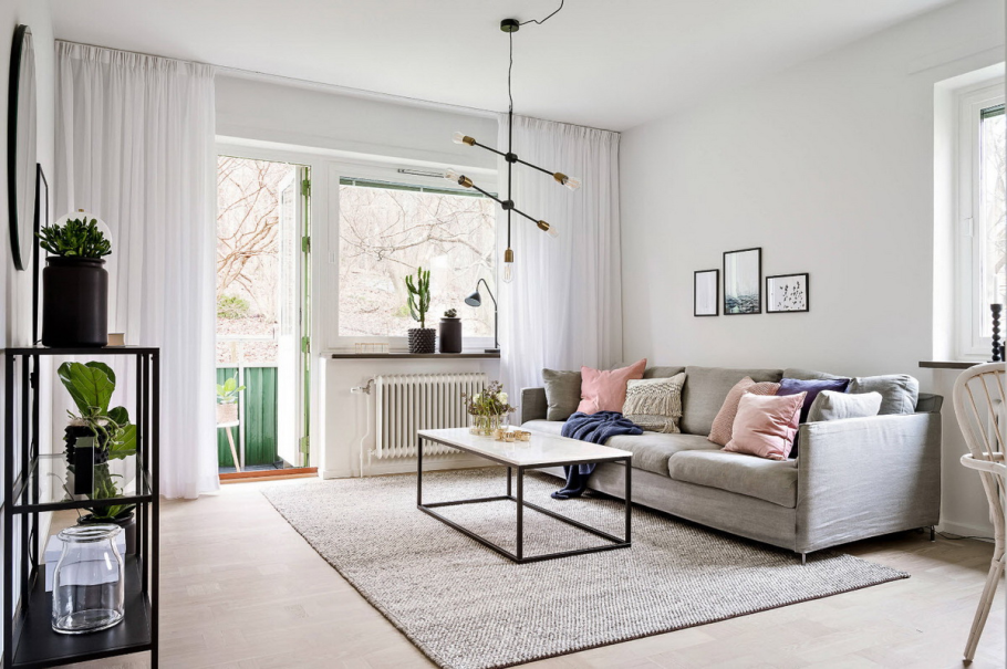 Гостиная в скандинавском стиле