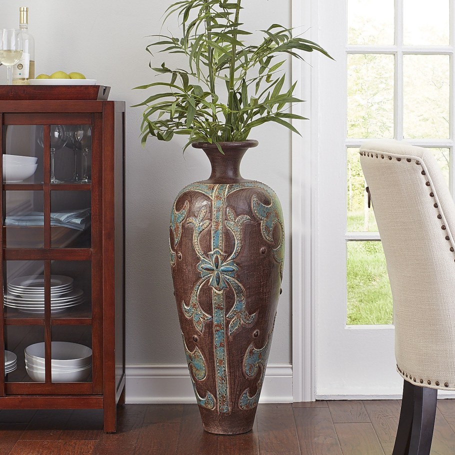 Напольные вазы для интерьера высокие