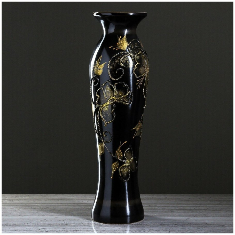 Ваза напольная 67см керамика "Кристалл" цвет тёмнокоричневый