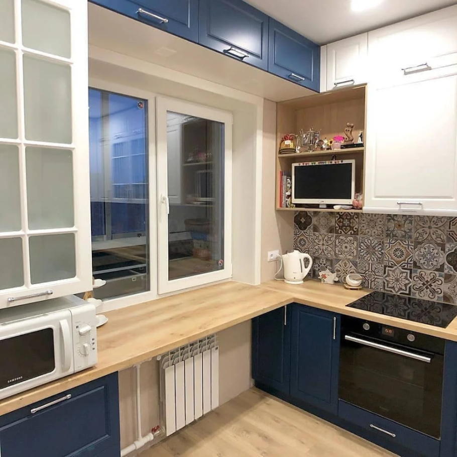 Подоконник-столешница на кухне