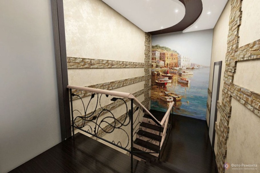 Фотообоев в коридор в частном доме