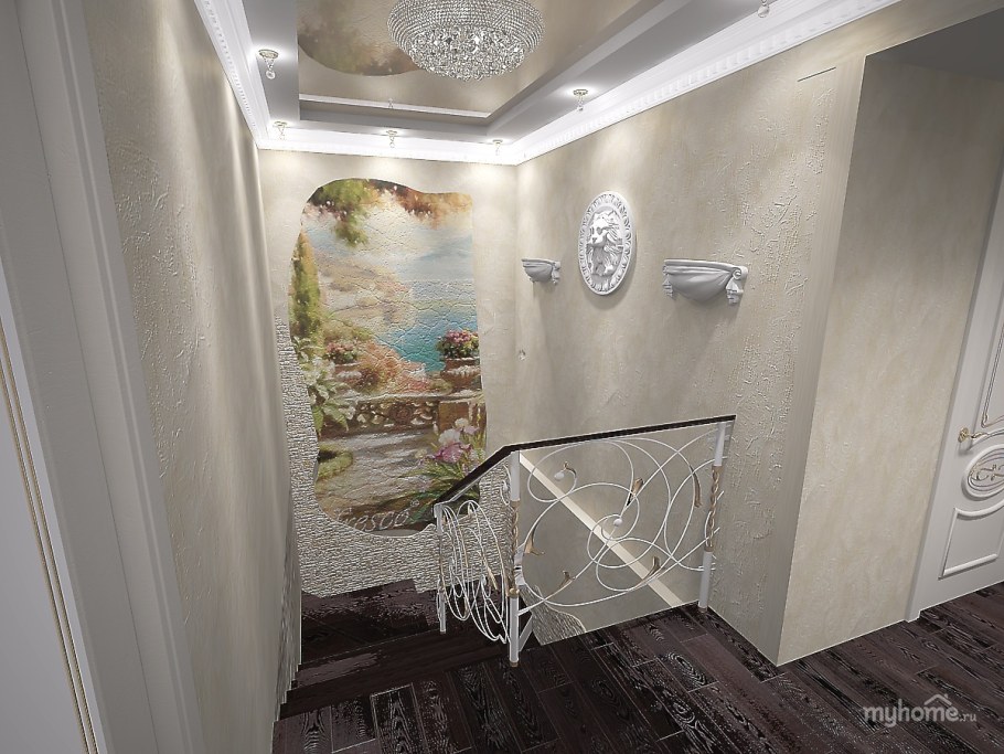 Фрески на лестничных пролетах