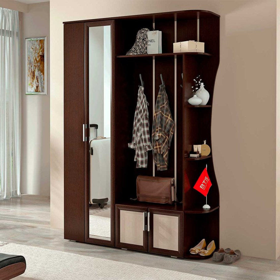 Прихожая Ксения-1 1500х2102х384 венге/лоредо