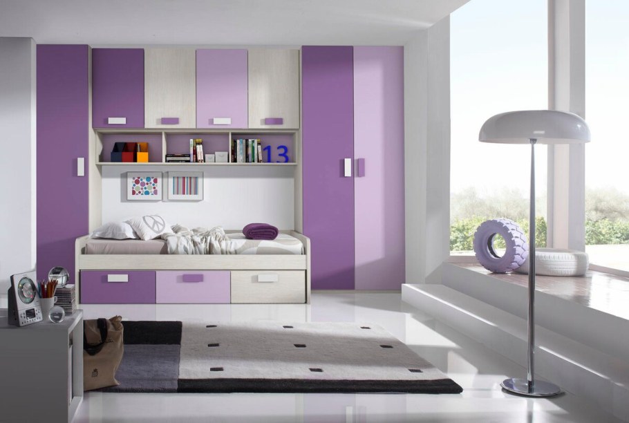 Фиолетовая комната для девочки