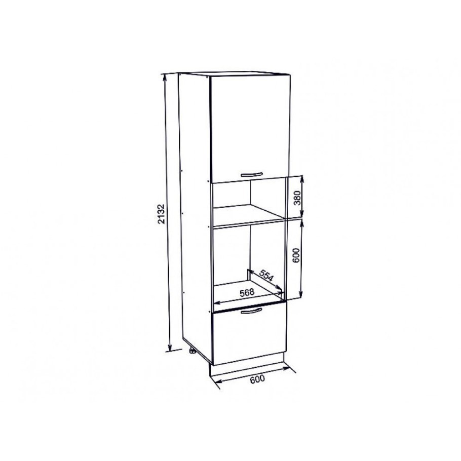 Шкаф пенал н112 Престиж (ШПД 600)