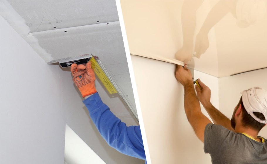 Слив воды с натяжного потолка