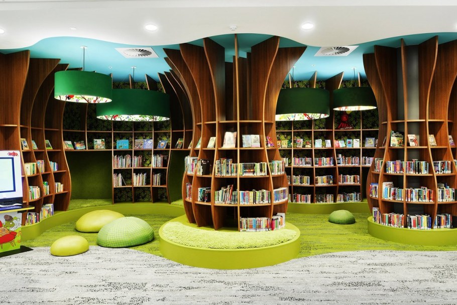 Интерьер современной библиотеки