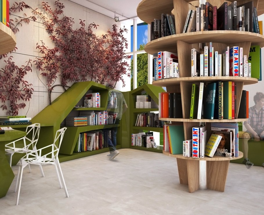 Мебель в современной детской библиотеке