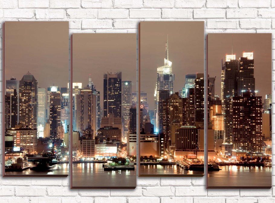 Панно город на стену