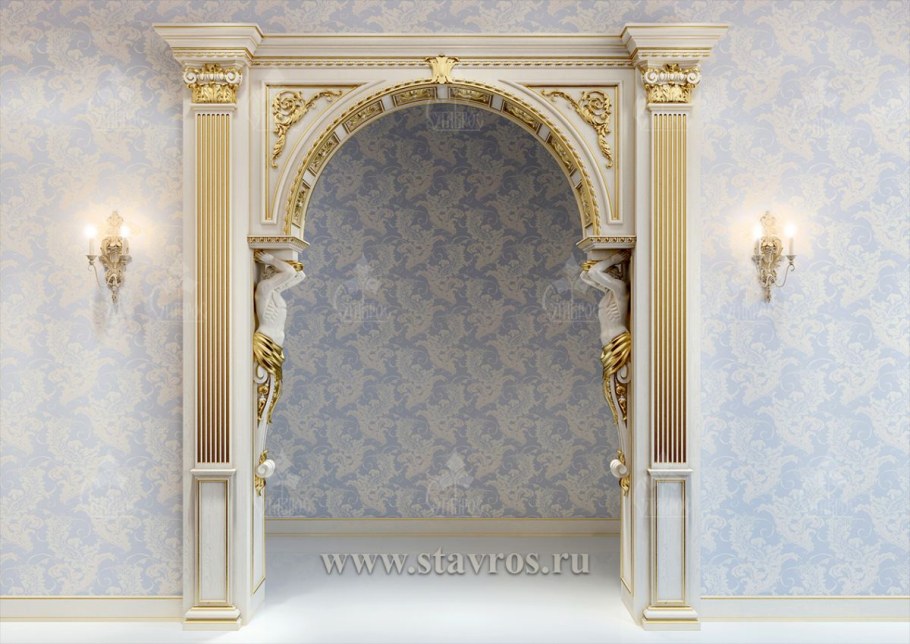 Арка межкомнатная отделка Европласт