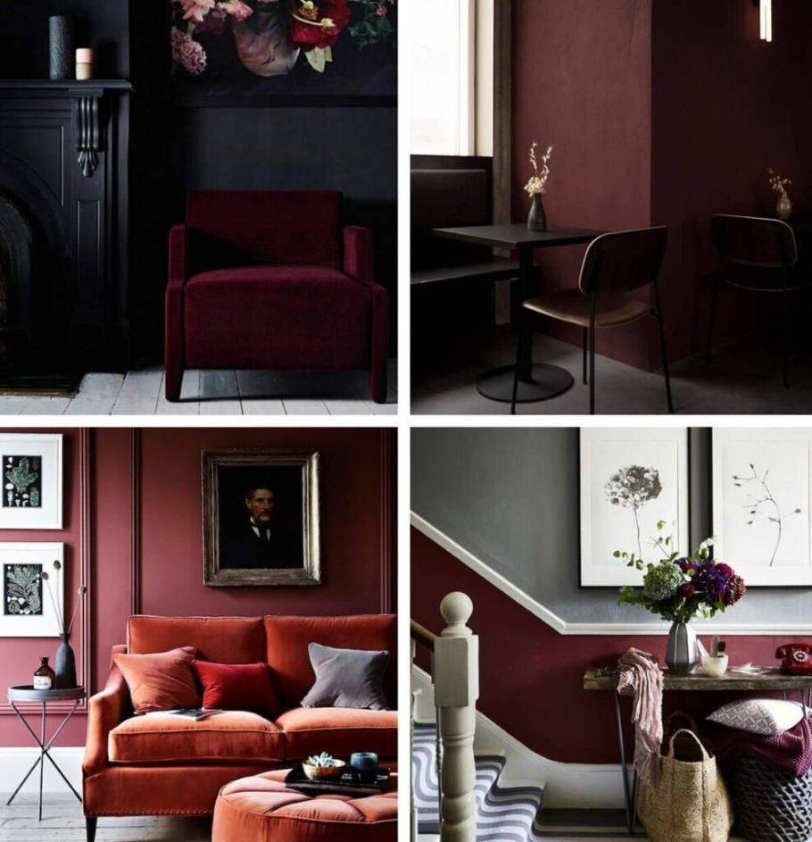 Винный цвет в интерьере