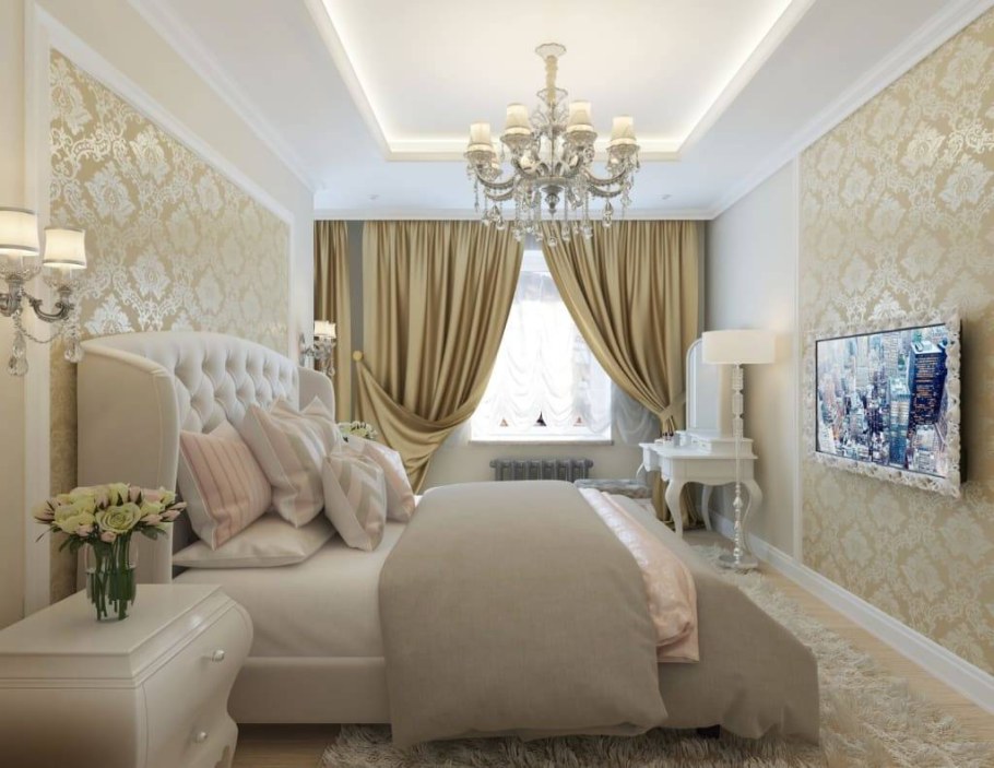 Спальня классика светлая