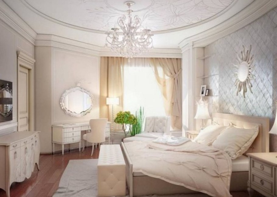 Интерьер спальни в классическом стиле