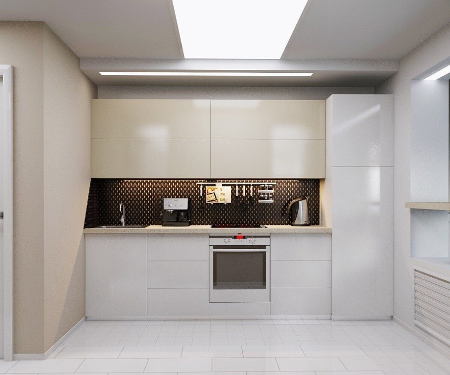 Современная кухня до потолка