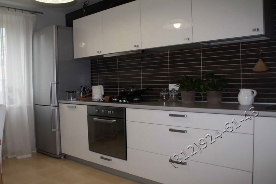 Интерьер кухни 8 кв м прямая