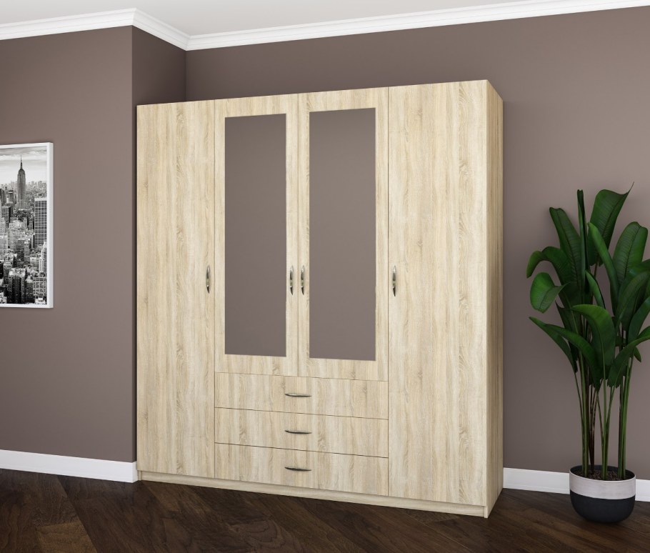 Шкаф с распашными дверями комфорт 1960х580 4д3ш