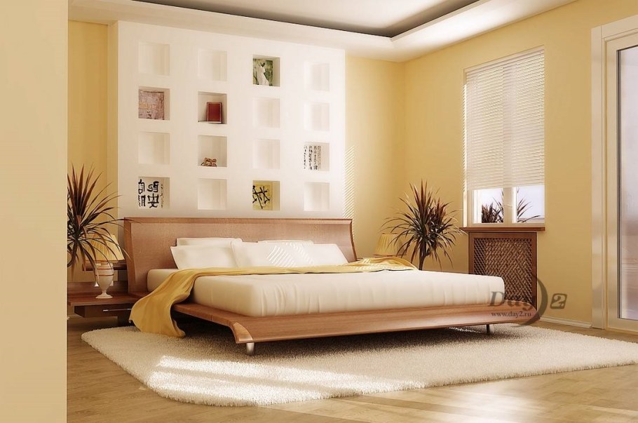 Спальня в кремовых тонах