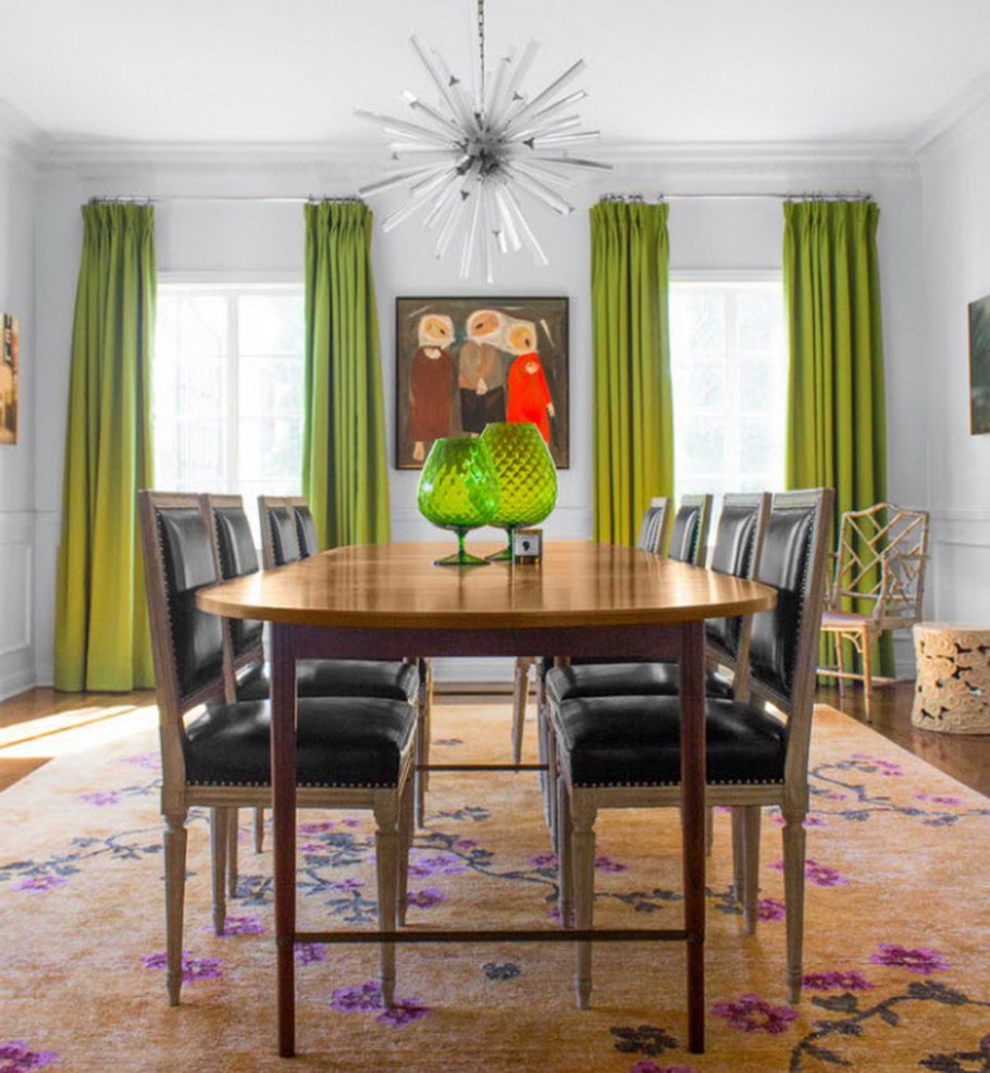 Шторы зеленые