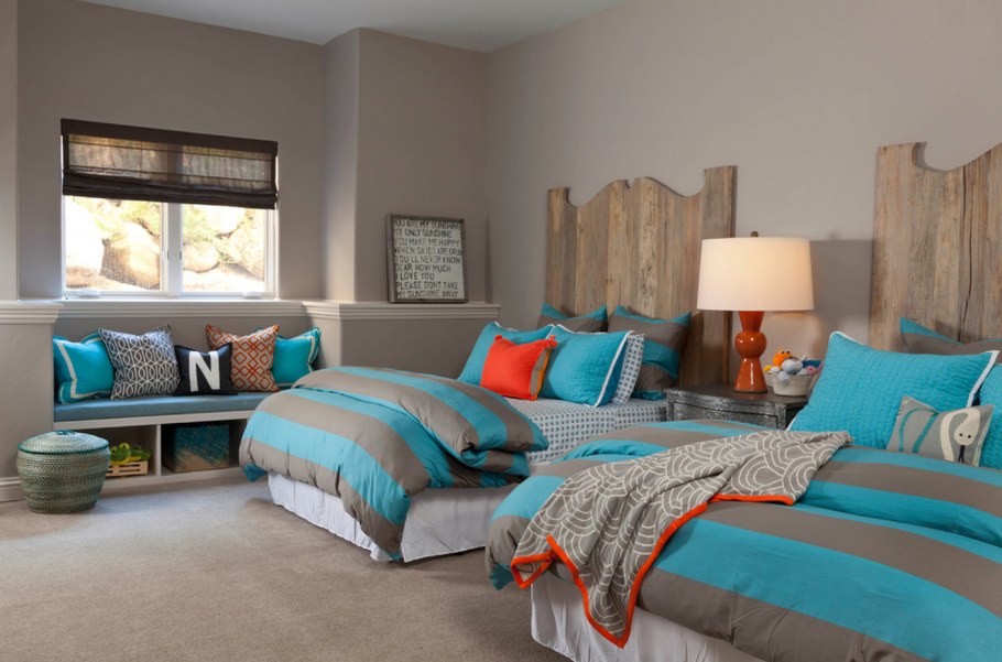 Сочетание голубого в интерьере