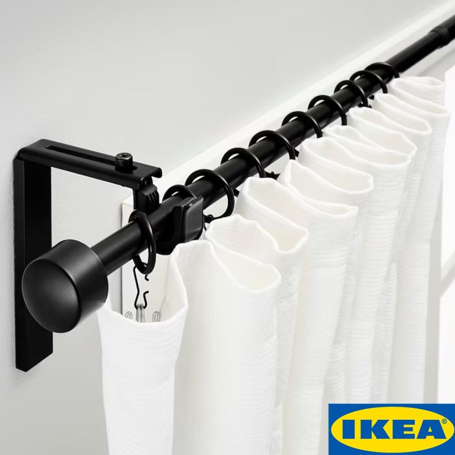 Räcka РЭККА гардинный карниз/комбинация, черный210-385 см