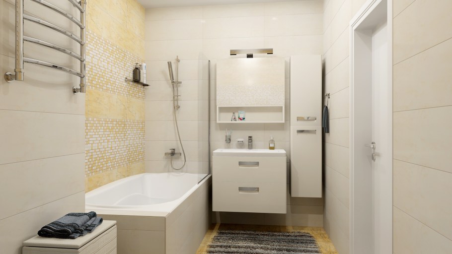 Золотой пляж Керама Марацци в интерьере