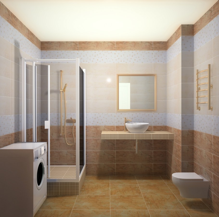 Золотой пляж дизайн в санузле