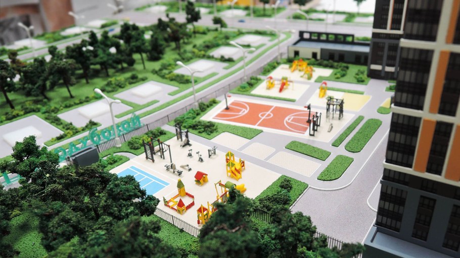 3d макет жилого комплекса