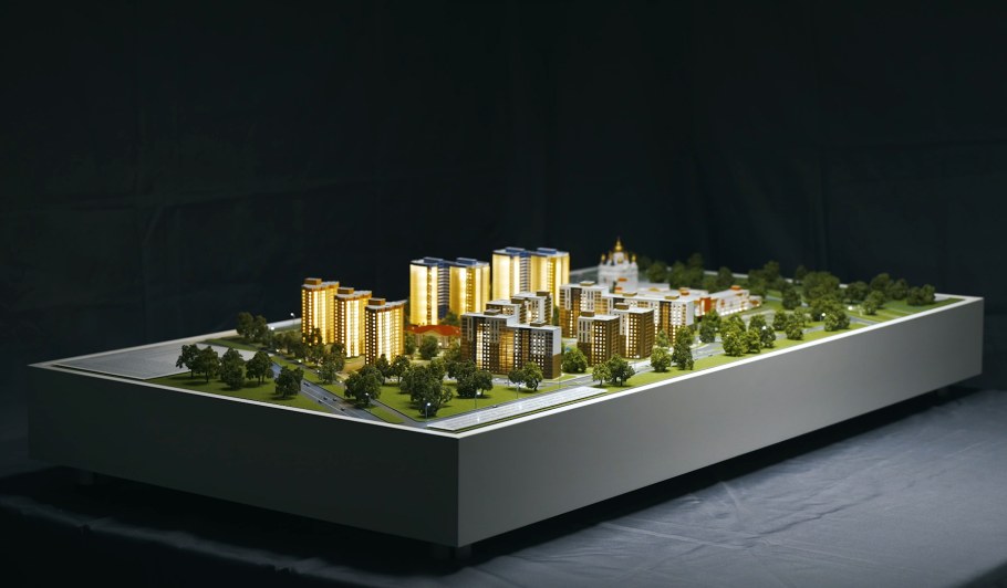 Архитектурный макет жилого комплекса
