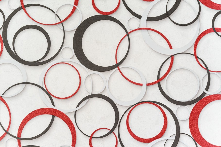 Обои флизелиновые 10х1,06 м Артекс кольца 10514-01 к2343